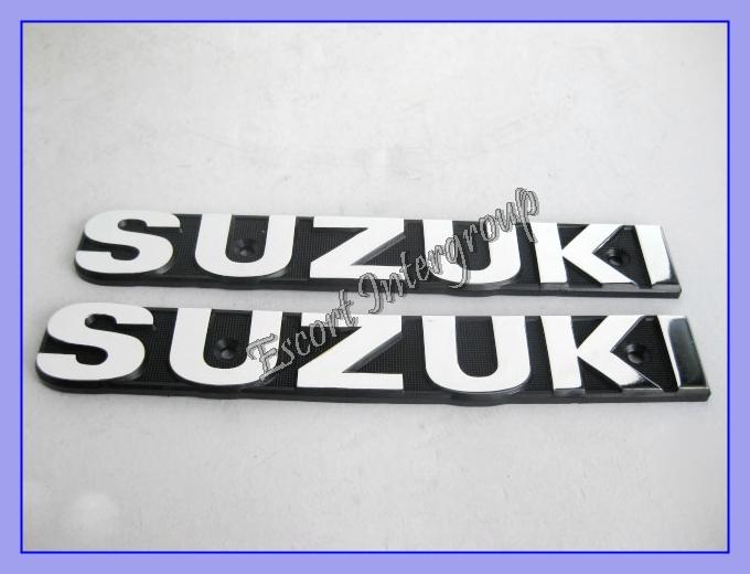 Suzuki a100 gp100 gt185 gt250 gt380 gt550 tank emblem “silver” l&r (2pcs) 