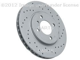 Bmw 325e 325 325es 325i zimmermann coat z x-drilled brake disc (260 x 22 mm)