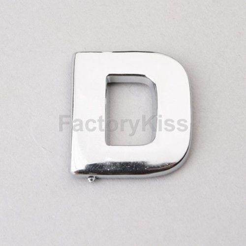 Gau new chrome letter alphabets 3d car badge sticker decal emblem trunk side d