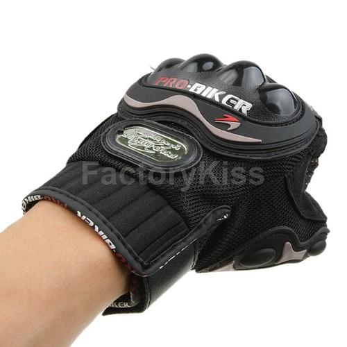 Gau pro-biker motorcycle motocross racing gloves black m