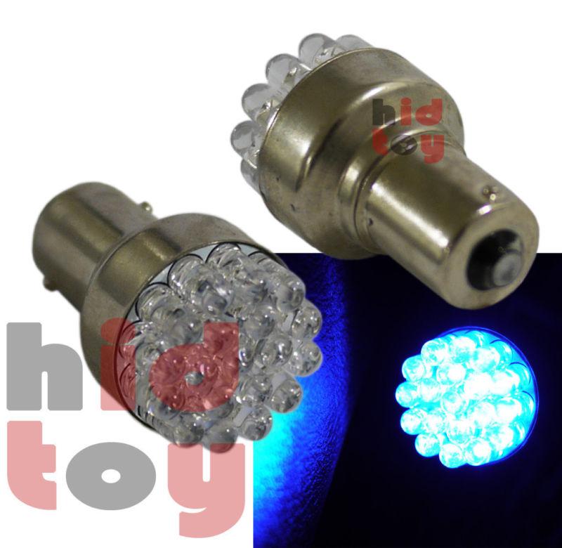 1156 3497 1073 super blue 2pc round 19 led bulb #ab1 reverse back up aub34 light