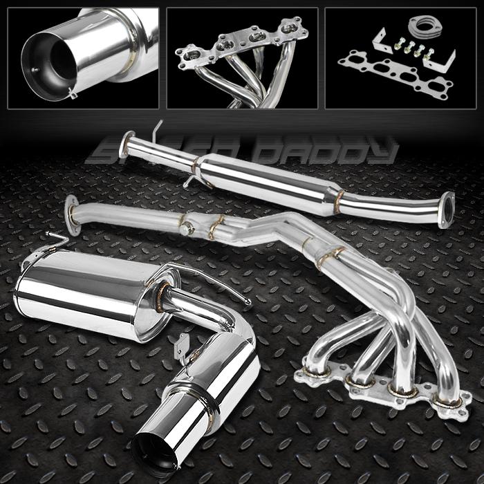 3.5" muffler tip catback/cat back+header exhaust 90-93 miata mx-5/mx5 na 1.6l l4