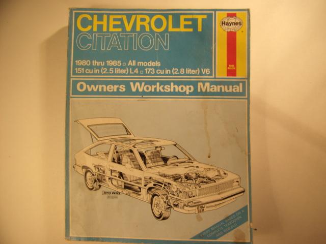 1980-85 chevy citation repair manual by haynes