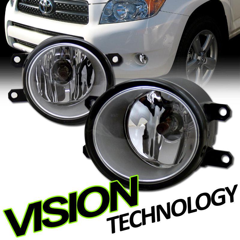 Jdm clear lens bumper/driving fog lights lamps set lh+rh 2006-2008 toyota rav-4