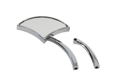 Chrome axe mirror set with billet stems for harley softail dyna sportster