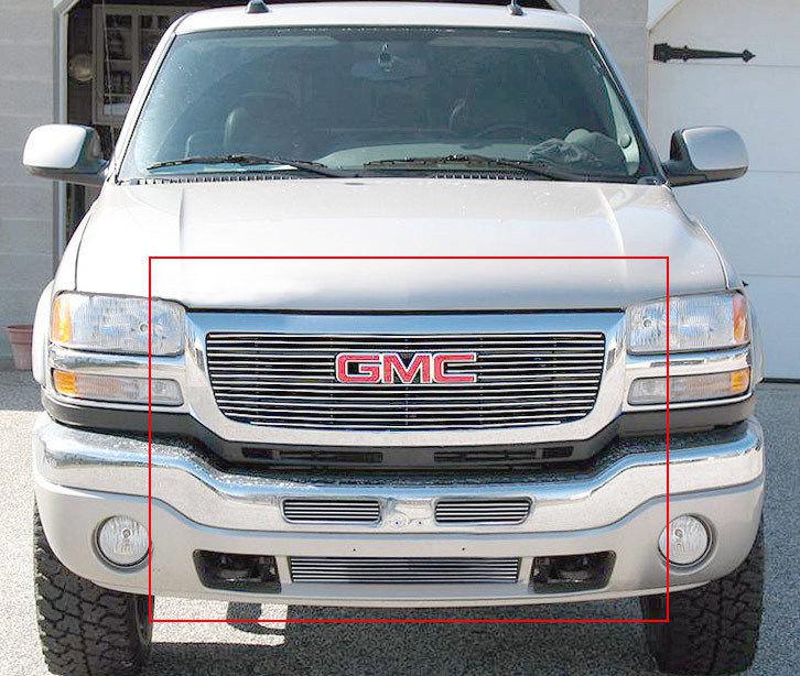 Viogi fit:03-06 gmc sierra 1500 2500hd billet grille combo