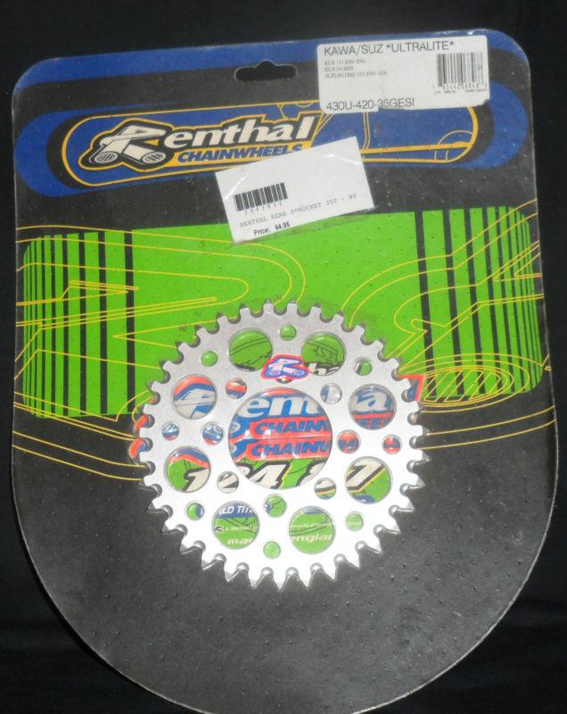 Renthal ultralight rear sprocket 35t 430u-420-35gesi kawasaki klx suzuki drz  !