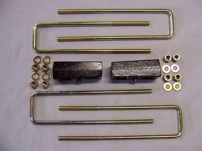 Rear 2" lift block & u bolt kit_1988 - 2010 chevy_gmc 1500 - 2500 & 2500hd