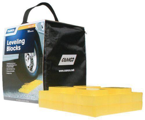 Camco rv leveling blocks travel trailer 5th wheel motorhome class c stabilizer