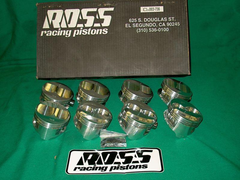 New ross 90761 forged racing dome pistons 383 sbc 4.030" bore 6" rod srp mahle