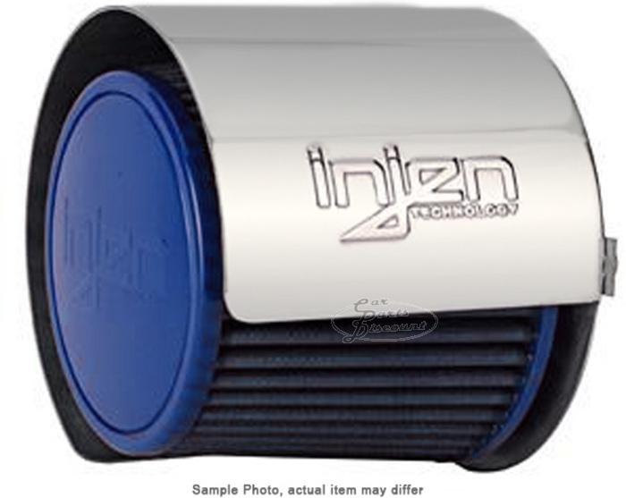 Injen air filter heat shield, polished (2.5-3" filter)