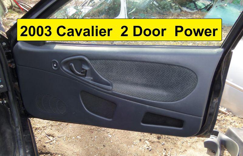 2003 cavalier  driver side right door panel dark grey 2 door coupe power window