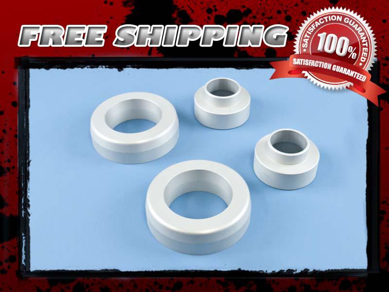 Silver aluminum coil spacer lift kit front 2.5" rear 1.5" 4x2 2wd