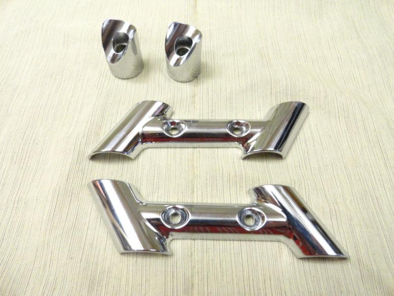 Harley davidson flhtcui right & left saddlebag rail clamps 90935-93a & 90936-93a