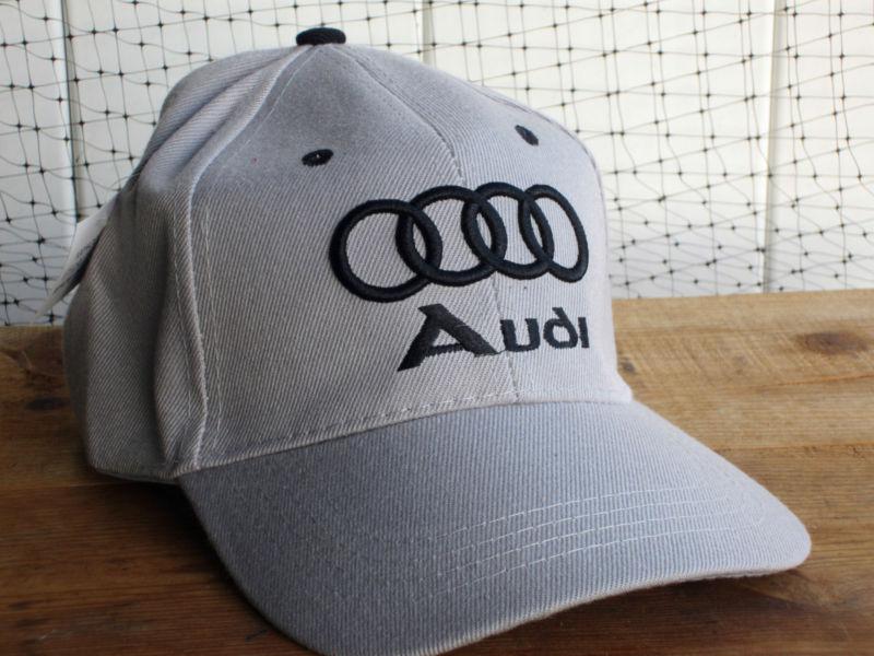 New audi logo gray baseball golf fishing driving hat cap automobile truck car nr