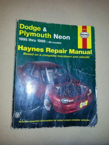 Haynes repair manual dodge & plymouth neon