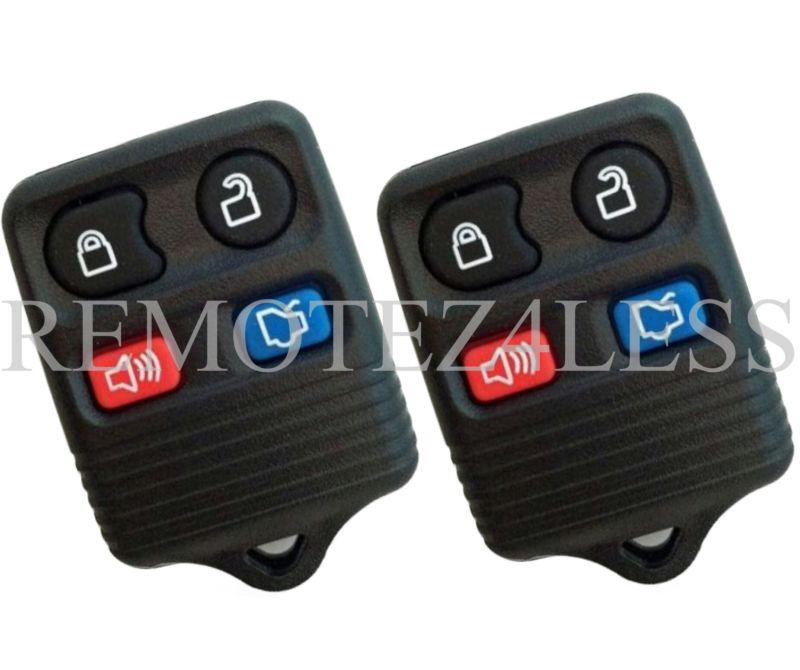 2 brand new ford 4 button keyless entry remote key fob transmitter alarm clicker