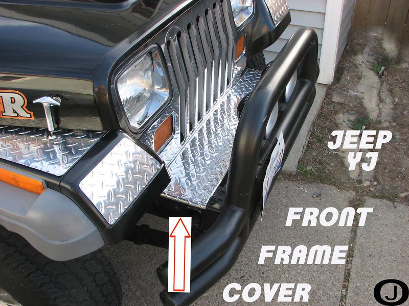 Jeep yj diamond plate front frame cover