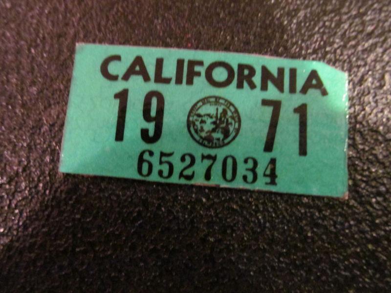 1963 1971 california license plate tag (1) (dmv yom legal)
