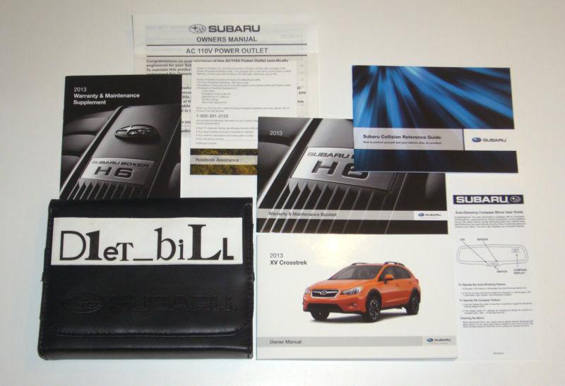 Oem 2013 subaru xv crosstrek owner's manual set w/ oem subaru portfolio case