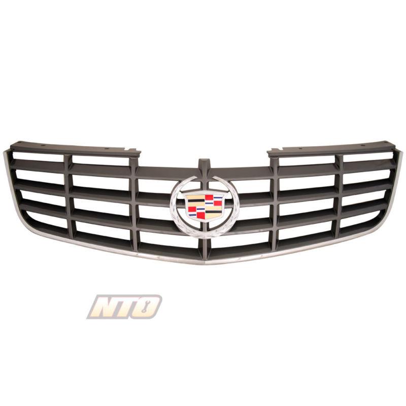 06 07 08 09 cadillac dts gunmetal front grille with emblem smooth trim caddy