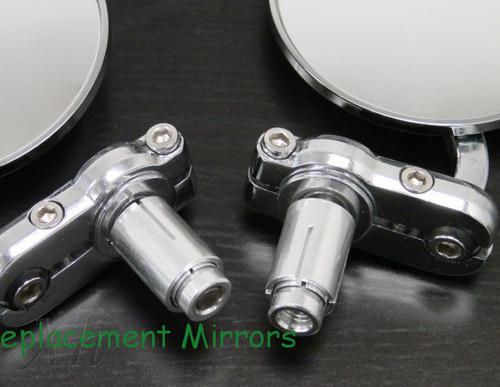 7/8''round bar end mirror fit for kawasaki z1000 z750 er-6f er-6n vn klx chrome