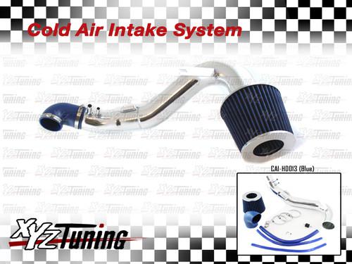 Jdm blue 06-11 civic si 2.0l l4 cold air intake induction kit + filter 3"