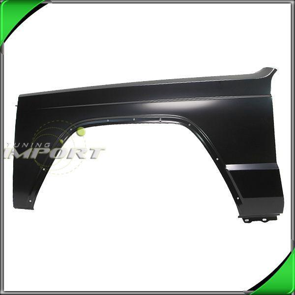 1984-1996 jeep cherokee left front fender primed black steel replacement lh new