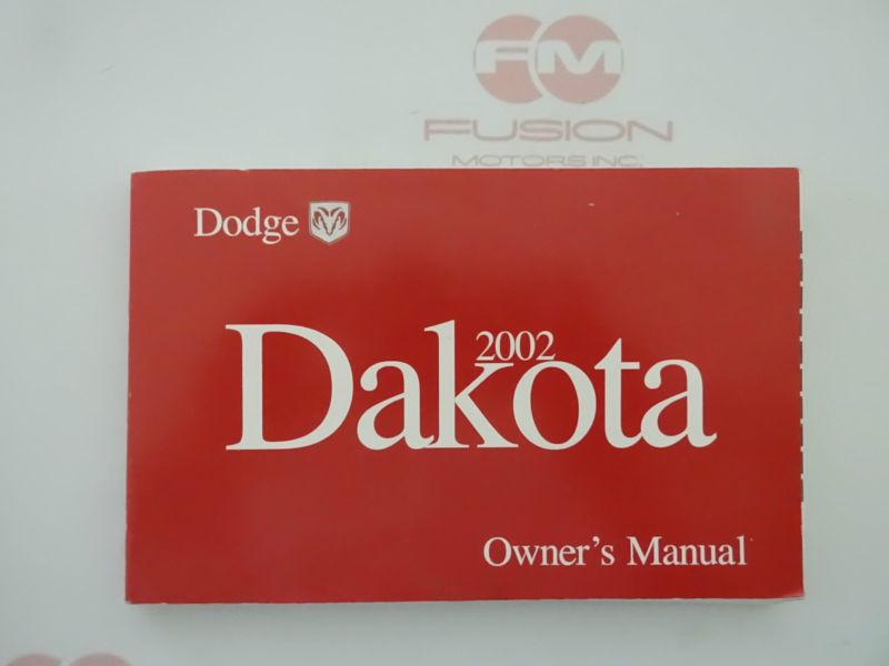 2002 dodge dakota owners manual user guide operator book 