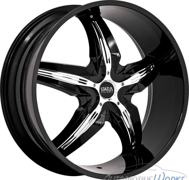 26x10 status dystany 5x115 5x127 5x5 +15mm gloss black rims wheels inch 26"