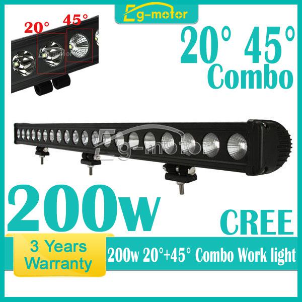 200w flood spot combo work light bar lamp cree led offroad boat truck atv suv