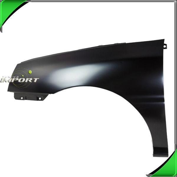 For 2003 kia rio left front fender primed black steel replacement wo mldg hole