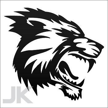 Decal stickers tiger tigers angry attack open mouth jungle wild cat 0502 ag9ax