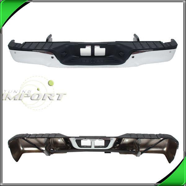 07-11 tundra w/ sensor holes chrome rear step bumper  w/pad replacement assembly