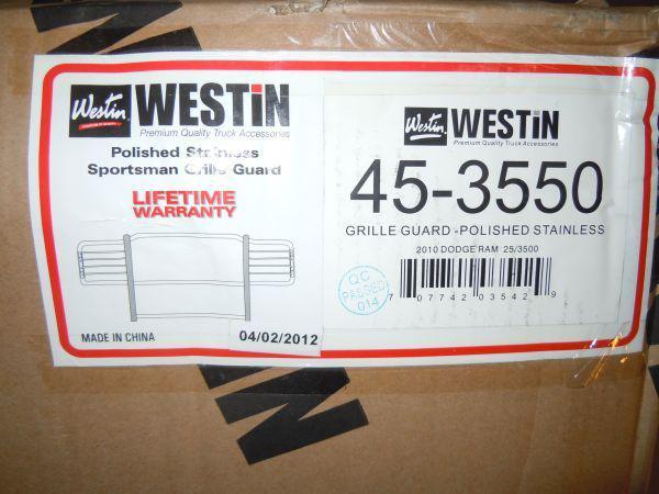 Westin sportsman grille guard 45-3550