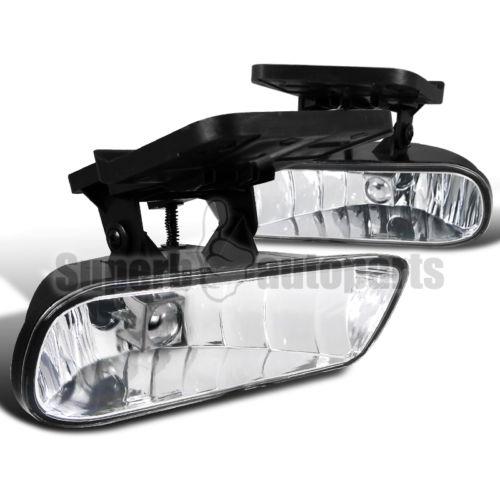 1999-2002 gmc sierra driving fog lights bumper lamps+881 bulbs clear