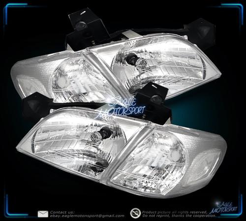 Pontiac 99-05 montana /97-98 trans sport crystal chrome headlights corner lamps