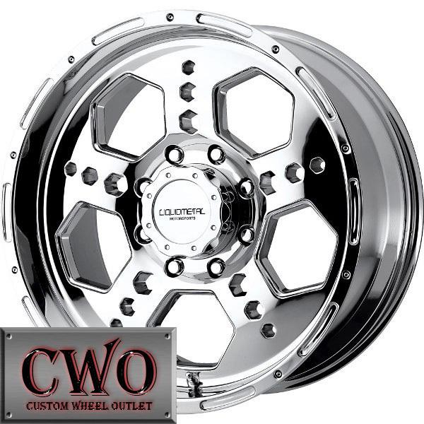 18 chrome lm gatlin wheels rims 5x127 5 lug chevy gmc c1500 jeep wrangler