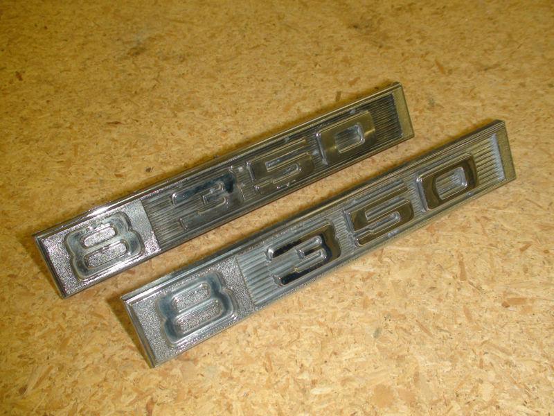 67-72 chevy pick up nice chrome,pair " 8  350 " emblem, good posts 2nd pair 