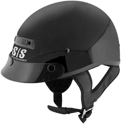 Speed & strength ss300 solid speed half-helmet adult helmet,gloss black,2xs/xxs