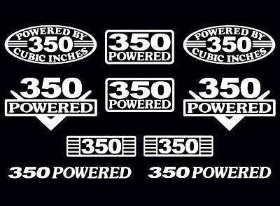 10 decal set 350 ci v8 powered engine stickers emblems sbc 5.7 l vinyl decals