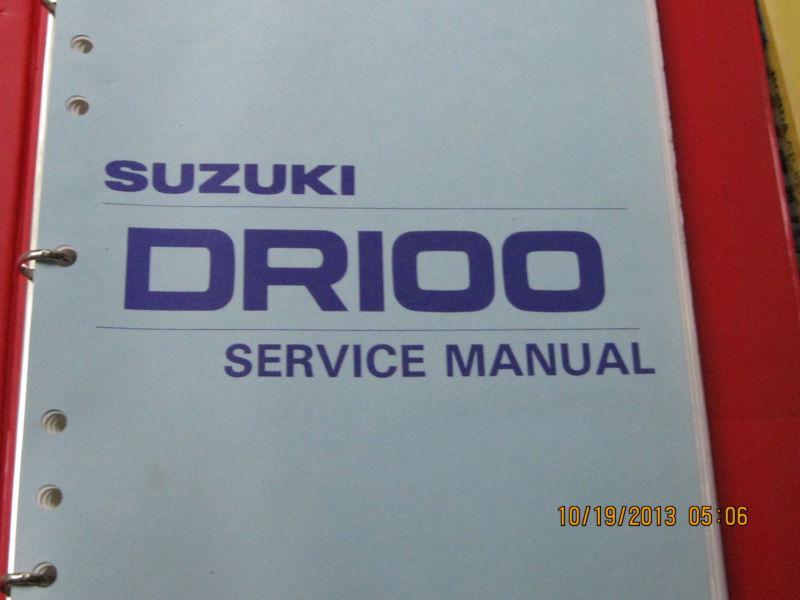  suzuki factory sevice manual   dr100 