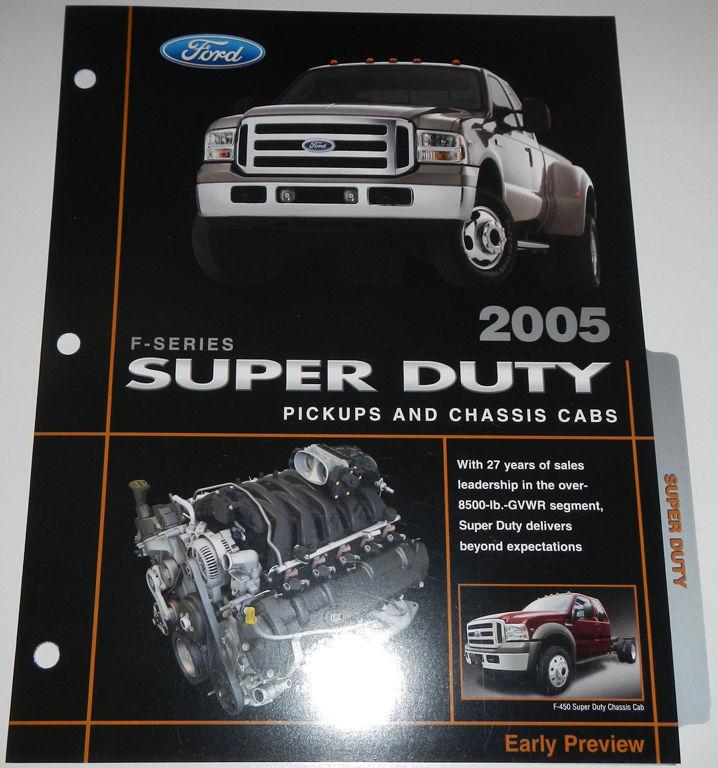 2005 ford f-series super duty pickups and chassis cabs early preview brochure