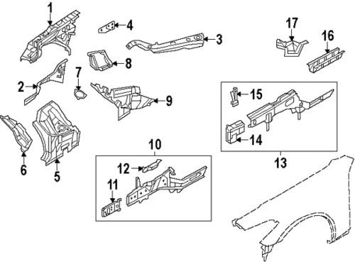 Infiniti 625211ma0a genuine oem factory original upper support