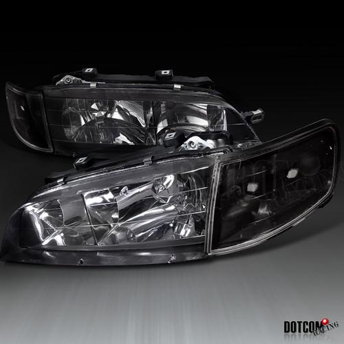 94-97 honda accord jdm black headlights+corner signal