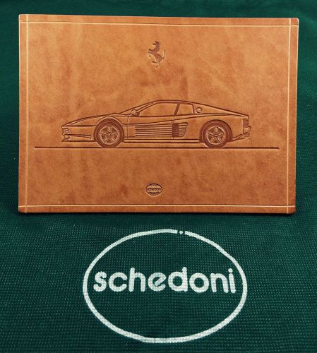 Ferrari 512 tr embossed schedoni leather 5x7 collectable