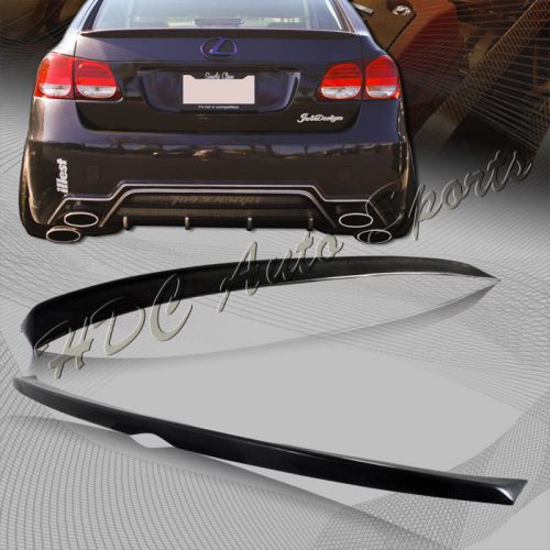 For 2006-2011 lexus gs350 gs450 black abs plastic rear tail trunk spoiler wing