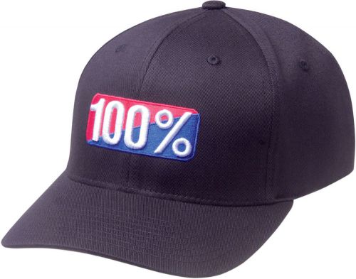 100% motorcycle hat cap og flexfit black large / extra large xl 20011-001-18