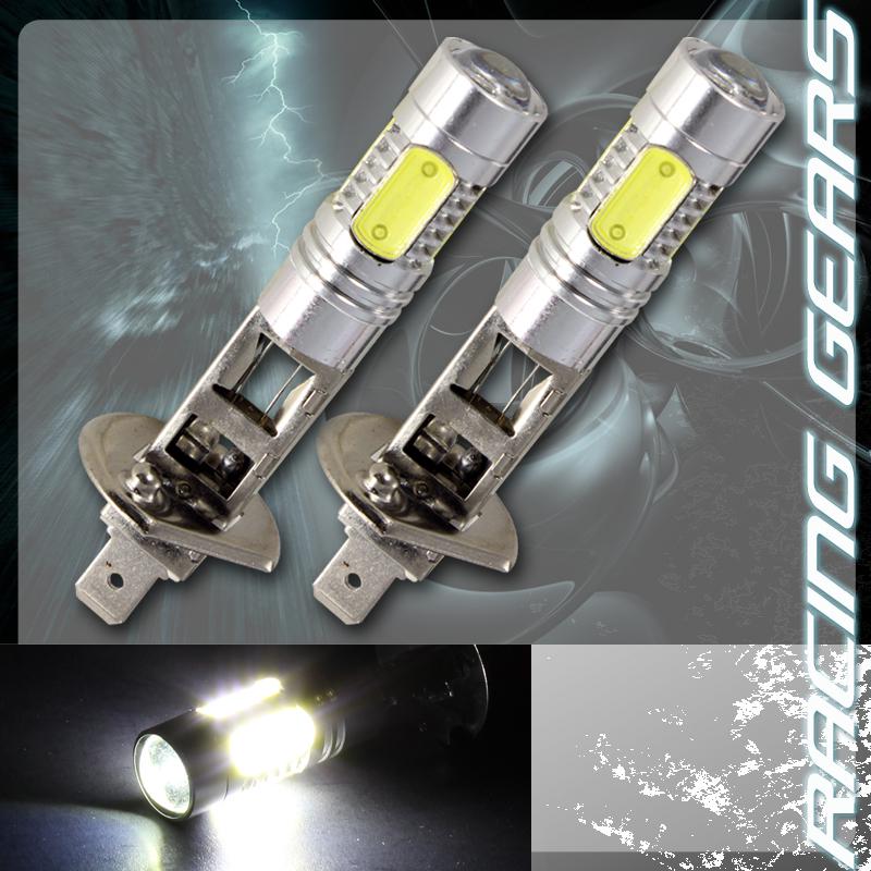 2x h1 white 9 led 12v 11w projector high beam low beam headlight fog light bulb