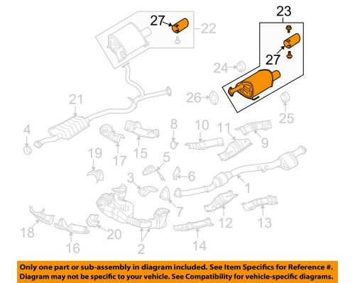 Subaru oem 2006 legacy 2.5l-h4-muffler 44300ag78a